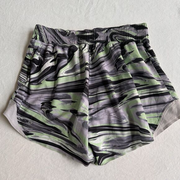 Lululemon Hotty Hot Shorts 4" Paint Glide Green Warp Multi/Chrome Running Gym 6 - Picture 7 of 7